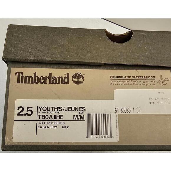 Timberland Classic Youths Size 2.5 6-Inch Premium Waterproof Boots - Rust Orange main image 4